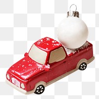 Png Christmas ornament car, isolated object , transparent background