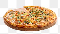 Italian pizza food png, transparent background