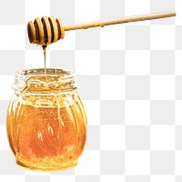 PNG honey in a jar, collage element, transparent background