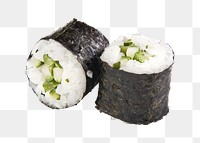 Cucumber sushi roll png, transparent background