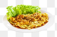 Thai omelet food png, transparent background