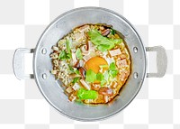 Pan-fried egg breakfast png, transparent background