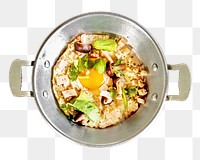 Pan-fried egg breakfast png, transparent background