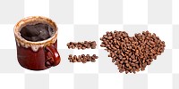 Coffee beans png, transparent background