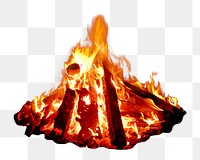 Bonfire png collage element on transparent background