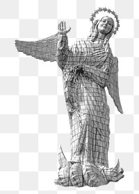 Png Statue of Maria collage element, transparent background