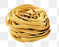 Italian fresh tagliatelle png, transparent background