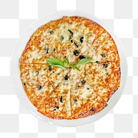 Pizza png collage element, transparent background