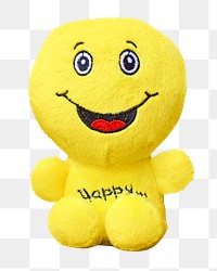 Png happy yellow doll, isolated image, transparent background