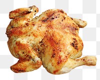 Thanksgiving roasted chicken png, transparent background