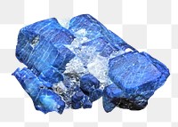 Png blue sapphire mineral, isolated object, transparent background