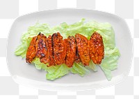 Tandoori chicken wings  png, transparent background