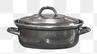 Black pot png, isolated object, transparent background