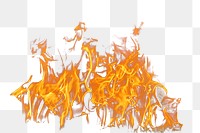 PNG Fire flame border, transparent background