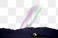 PNG Northern lights border, transparent background