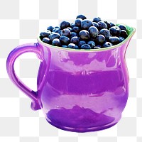 Blueberry cup png, transparent background