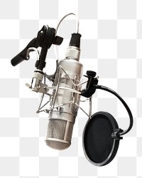 Png professional microphone, isolated object, transparent background