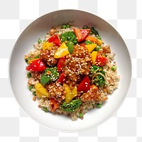 Fusion stir-fried rice png, transparent background