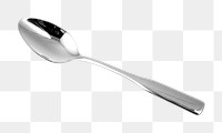 Png metal teaspoon, isolated object, transparent background