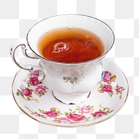 Hot tea png, transparent background