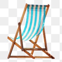 Png beach chair, isolated object, transparent background