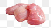 Raw chicken breasts png, transparent background