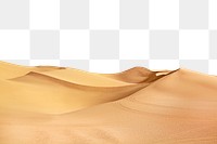 PNG Sand dunes desert border, transparent background