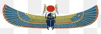 Egypt god png vintage illustration, transparent background