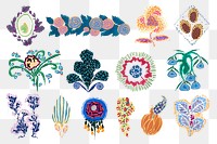 E.A. Séguy's png vintage botanical sticker set, transparent background. Remixed by rawpixel.