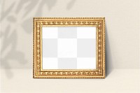 Gold picture frame png mockup, transparent design. Remixed by rawpixel.