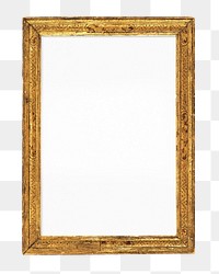 Gold vintage frame png element, transparent background. Remixed by rawpixel.