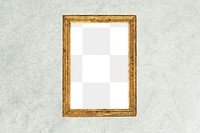 Gold picture frame png mockup, transparent design. Remixed by rawpixel.