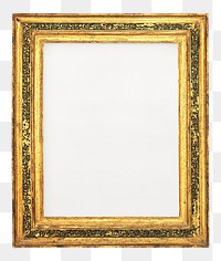 Gold vintage frame png element, transparent background. Remixed by rawpixel.