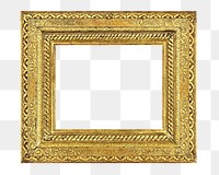 Gold picture frame png mockup, transparent design. Remixed by rawpixel.