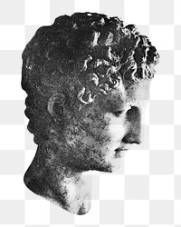 Hermes Greek God png sculpture, by Praxiteles, transparent background. Remixed by rawpixel.