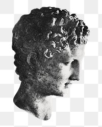 Hermes Greek God png sculpture, by Praxiteles, transparent background. Remixed by rawpixel.