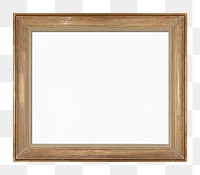 Gold vintage frame png element, transparent background. Remixed by rawpixel.