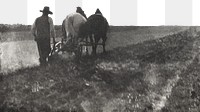 Ploughing men png, vintage photograph by Alfred Stieglitz, transparent background. Remixed by rawpixel.