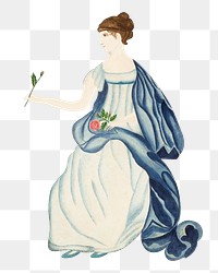 Victorian woman png, vintage illustration by Sarah P. Wells, transparent background. Remixed by rawpixel.