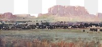 PNG Colorado landscape border, vintage illustration by William Henry Holmes, transparent background. Remixed by rawpixel.