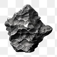 Meteorite sample png, transparent background. Remixed by rawpixel.