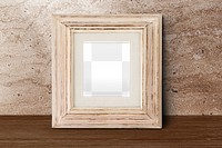 Wooden picture frame png mockup, transparent design. Remixed by rawpixel.