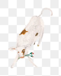 Calf png baby cow, animal illustration by Cyprian Majernik on transparent background. Remixed by rawpixel.