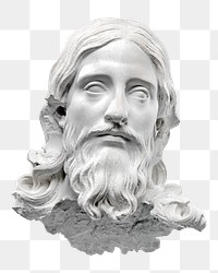 Christ statue head png transparent background. Remixed by rawpixel.