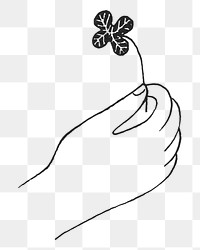 Hand holding leaf PNG transparent background. Remixed by rawpixel.