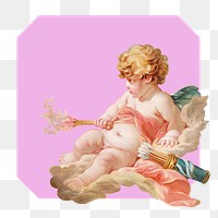 Cute cupid png Valentine's sticker, transparent background. Remixed by rawpixel.