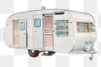 Vintage caravan png, vehicle, transparent background. Remixed by rawpixel.