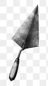 Vintage hand shovel png illustration on transparent background. Remixed by rawpixel.