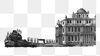 Vintage building png, architecture illustration, transparent background. Remixed by rawpixel.