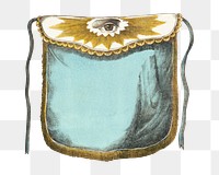 Silk bag png with observing eye, vintage object illustration on transparent background. Remixed by rawpixel.
